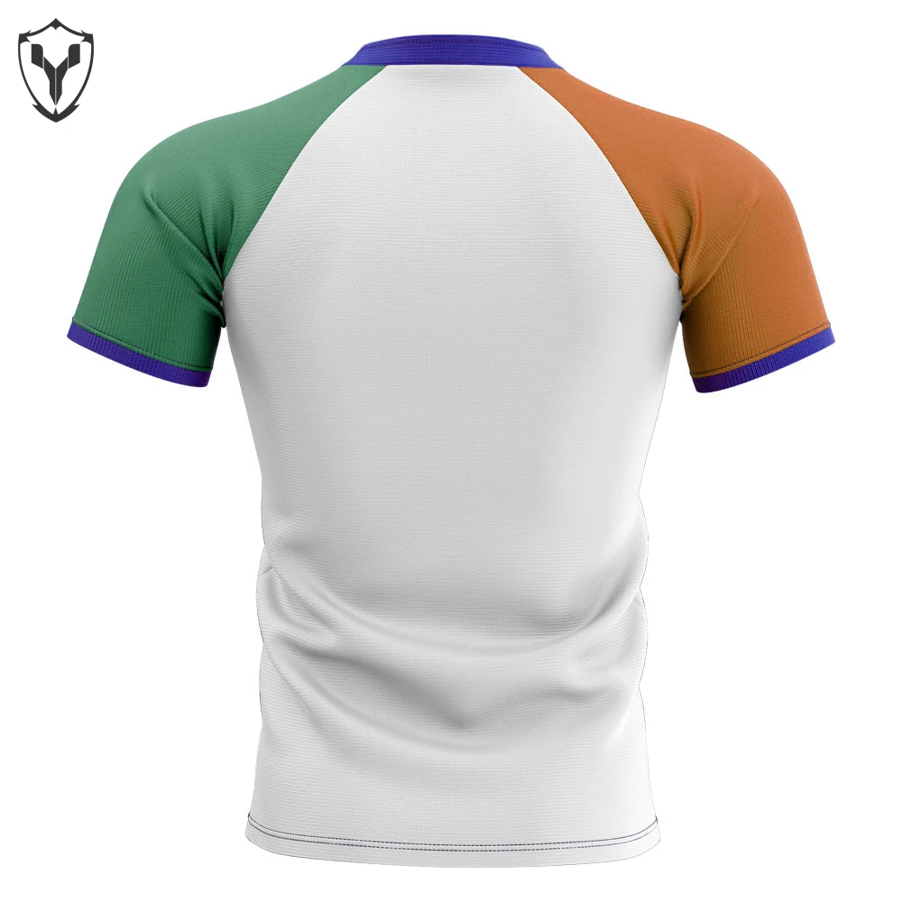 Latest Fashionable Start Printed Striped Sublimation Hot Sale Top Quality Custom Design Your Team Rugby Jersey Plus Size For Men