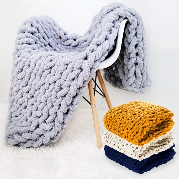 
Promotional Breathable Multicolor Chunky Knit Weighted Blanket 