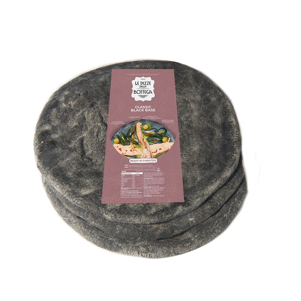 Top Quality precooked black pizza base ready to ship