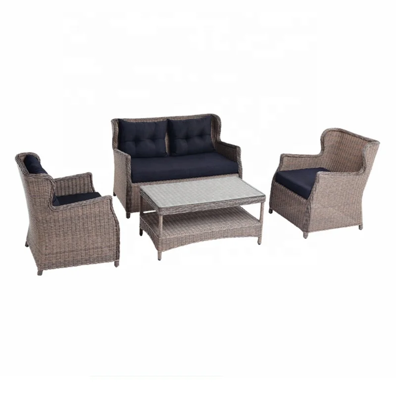 Лидер продаж, профессиональный OEM завод, водонепроницаемая УФ-защита, уличная мебель, комплект диванов из ротанга для патио