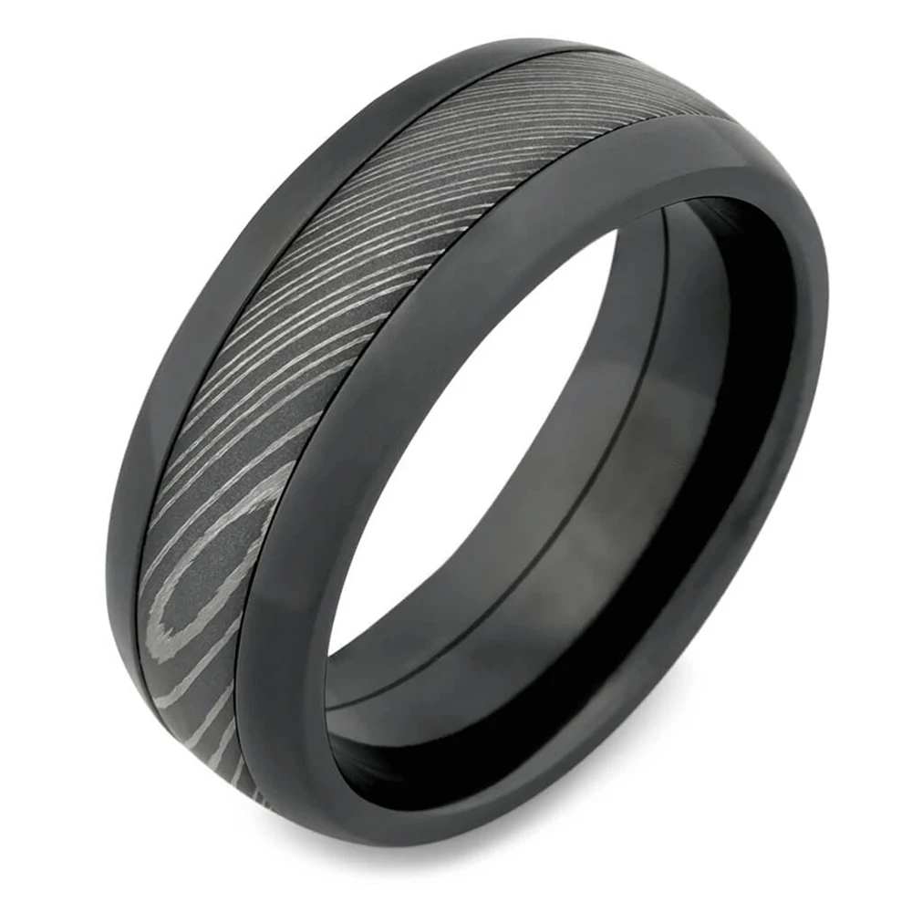 Cheap Price Damascus Steel Rings For Men | New Fashion Adjustable Men Damascus Steel Rings