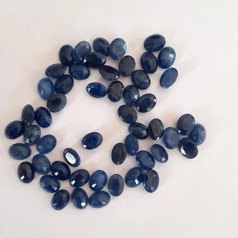 Blue Sapphire ovals 8x6 Faceted Natural