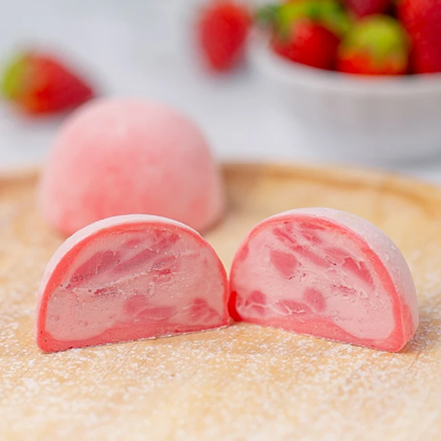 
Customized Product 55g Strawberry Ice Cream In Mochi Dough Mochi Ice Cream 