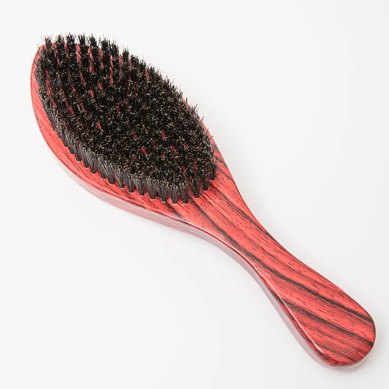 wooden wave soft message men modeling color paint beard bristle hair brushes beard shaper with long handle