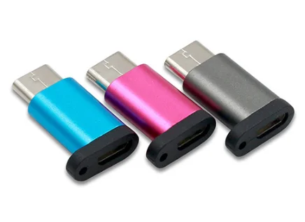  Металлический переходник с Micro USB V8 на 3 1 Type-C конвертер брелоком для ключей