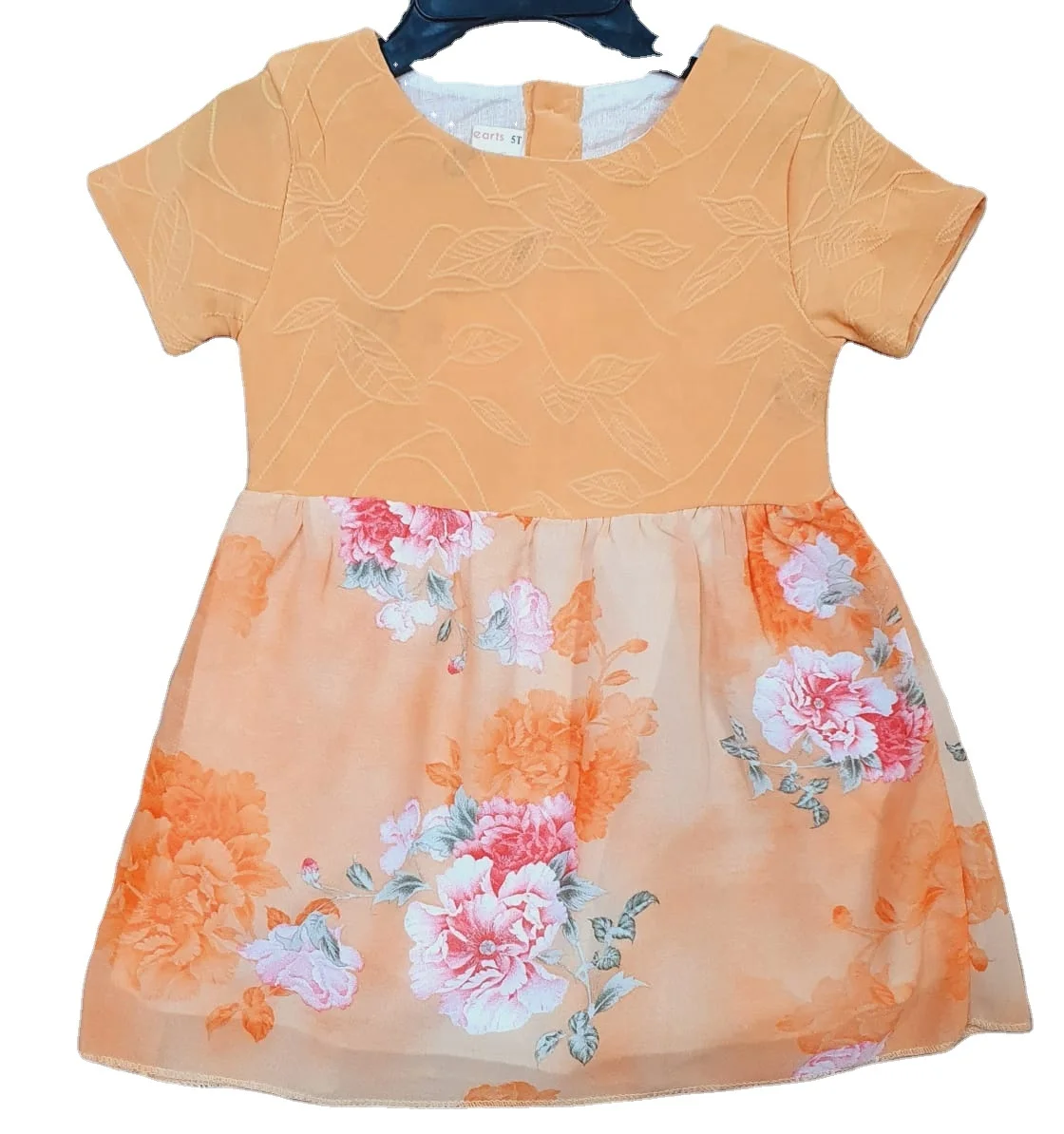 Girls branded frog Girls  denim & jorjet FrockKids fancy frocks Baby girl party frock( Ready stock)