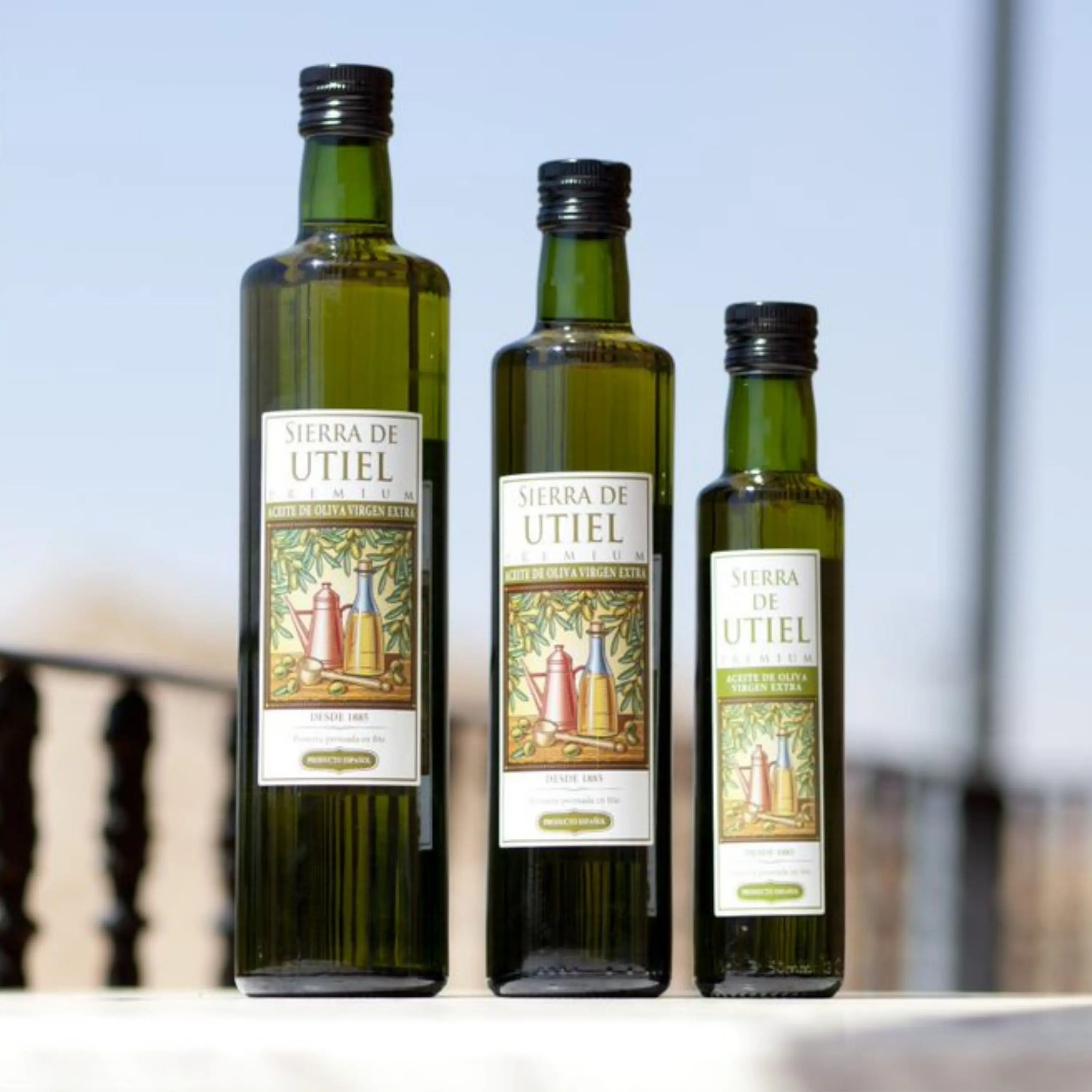 Изысканное Экстра натуральное оливковое масло 500 мл Стеклянная Зеленая Бутылка первая холоднопрессованная сделано в Испании