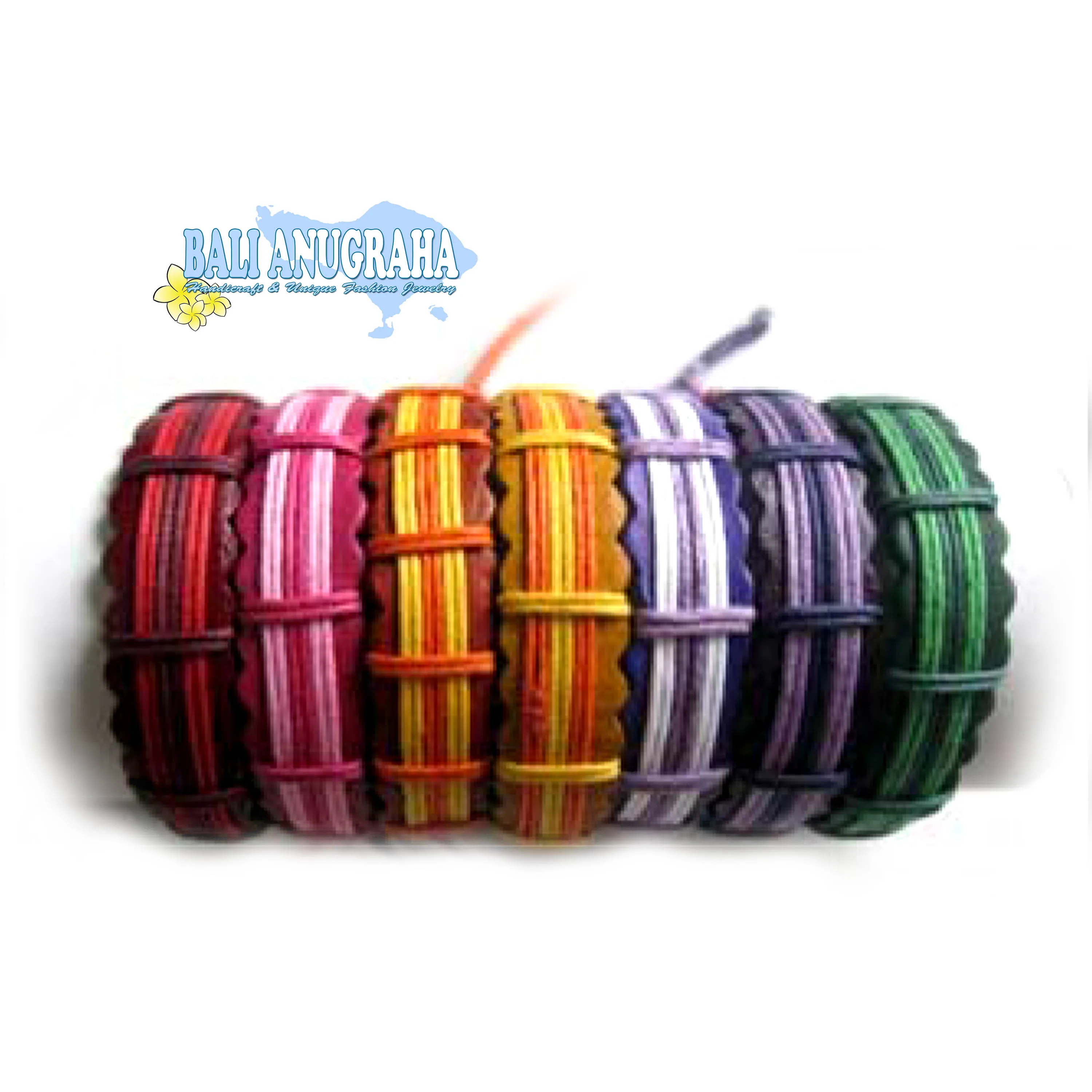 Bali Unique Colorized Leather Bracelet