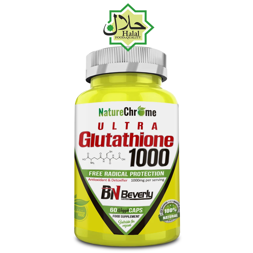 
Glutathione Skin Whitening 60 Vegetal Capsules. GMP. 1000 mg per serving. Anti-aging formula 