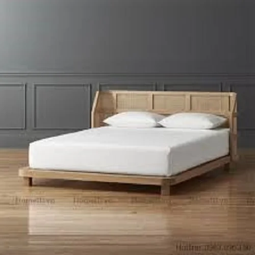
Vietnam Modern Bedroom Classic Design Strong Support Bamboo Bed with Natural Color 