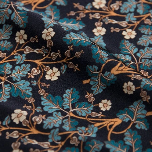 
Printed satin silk fabric 100% silk fabric with custom print 