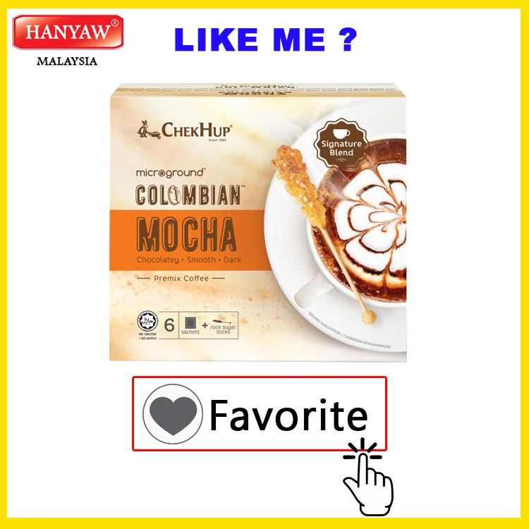 [Малайзия] Быстрая доставка + Halal Сертифицированный CHEK HUP Microground колумбийский мокко (28 г x 6 Саше 12 коробка/коробка)