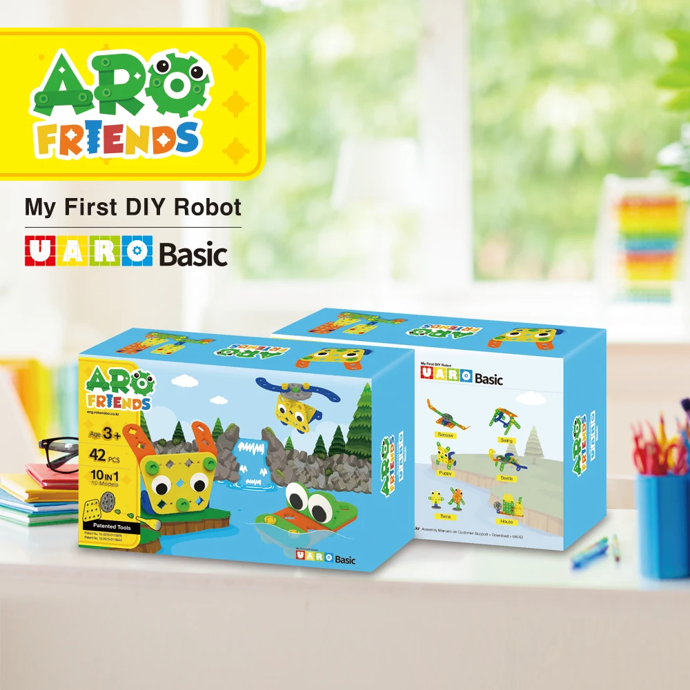 Удивительный инновационный обучающий игрушечный робот UARO BASIC активирует мозг детей