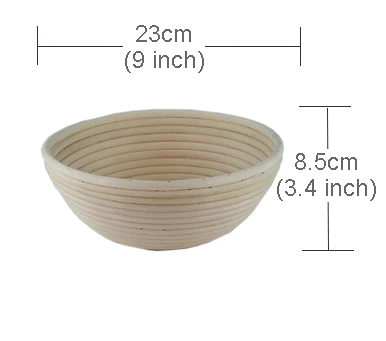 Customized Handmade Rattan Coiled Round Bread Proving Basket