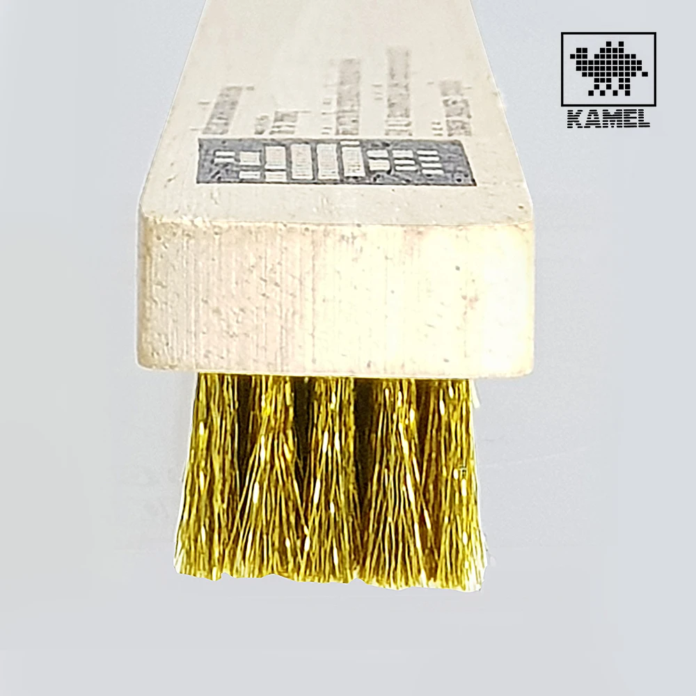New Industrial Brush Kamel 5 Row Brass Wire Wooden Brush for Heavy Duty Cleaning High Quality