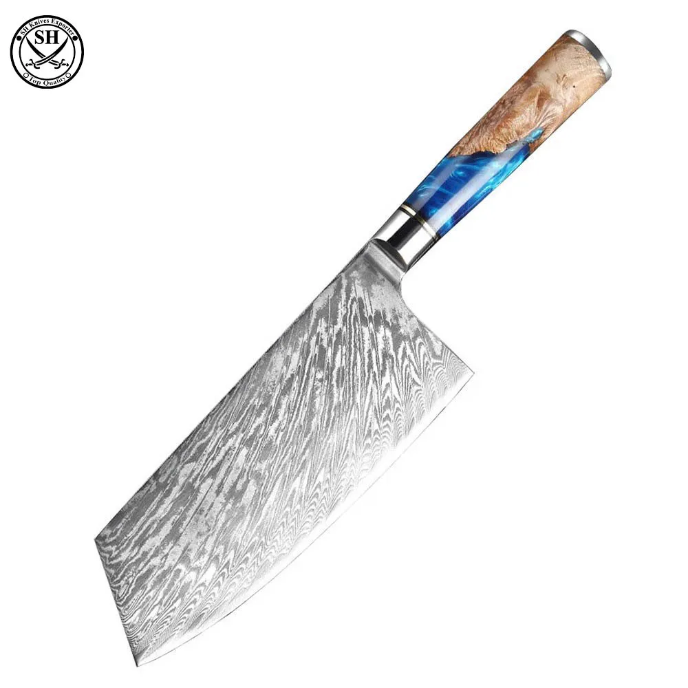 7 pcs Set Damascus Japanese Knives Kitchen Set 67 Layers Damascus Steel Chef Knife Set