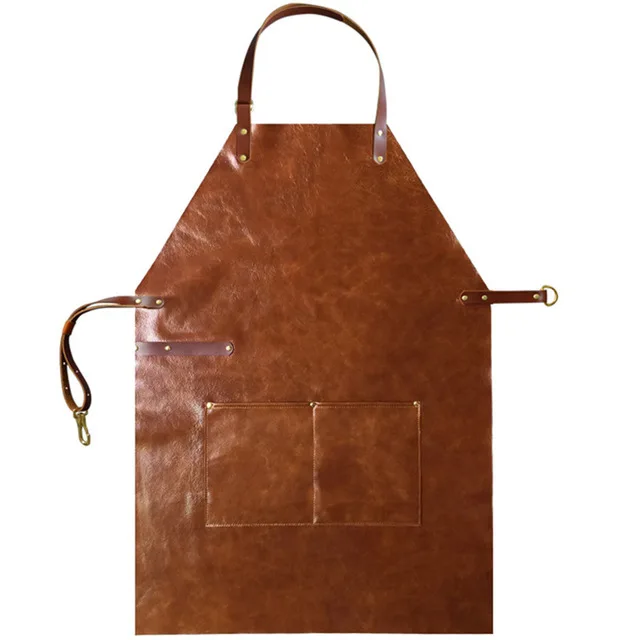 Customised aprons for different works salon shops paint butcher carpenter in denim canvas PU Leather apron
