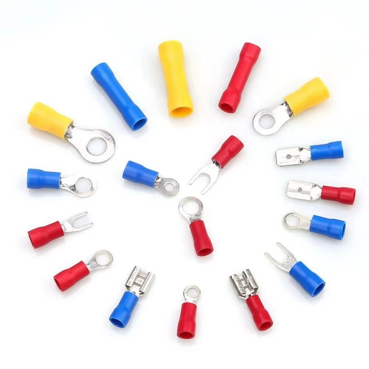 1200 шт. изолированный Кабельный соединитель Электрический провод разные обжимные лопатки набор колец вилок кольцевые проушины свернутые клеммы блоки