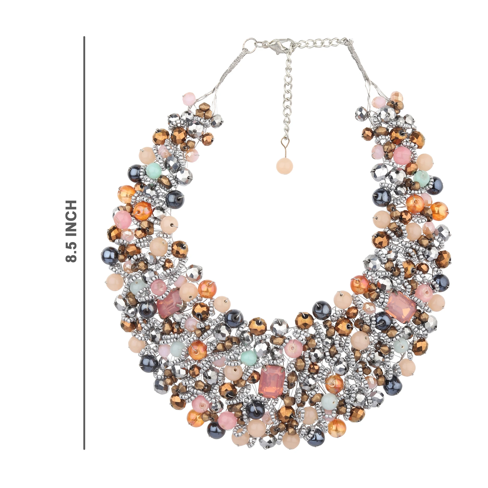 Bohemian Handmade Color Beaded Clavicle Chain Fashion Creative Necklace Female Baroque Pearl Necklace for Women