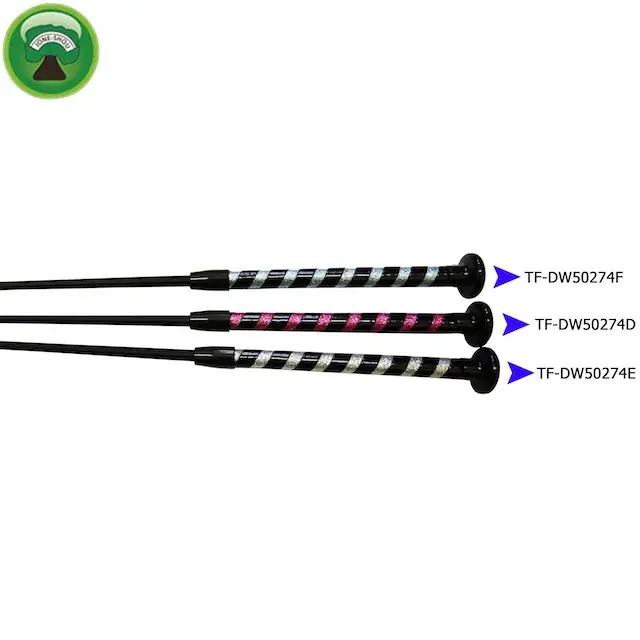 Custom aluminum sparkle handle horse riding whip