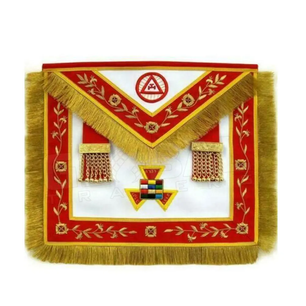 Masonic Grand Lodge Past Master Apron Hand Embroidery Bullion