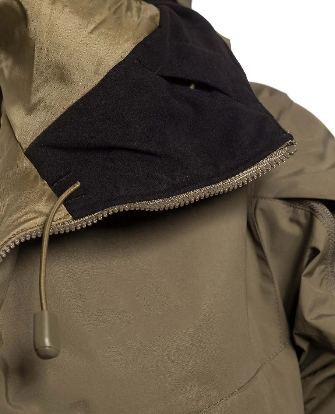 Durable Weather resistant tactical parka insulated shell removable ID panel hiking windbreaker waterproof pullover jacket unisex