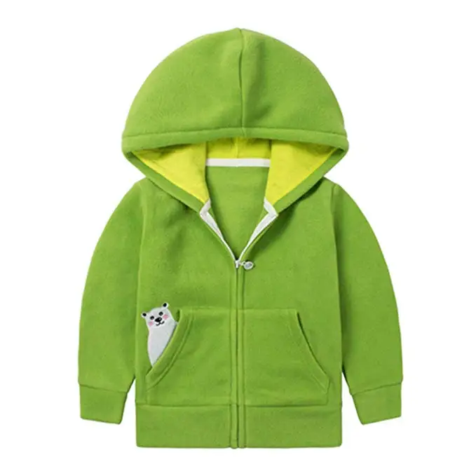 
Polar fleece hoodies for kids with custom design 