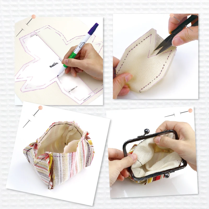 Handmade small pouch bag handbag clasp purse making kit