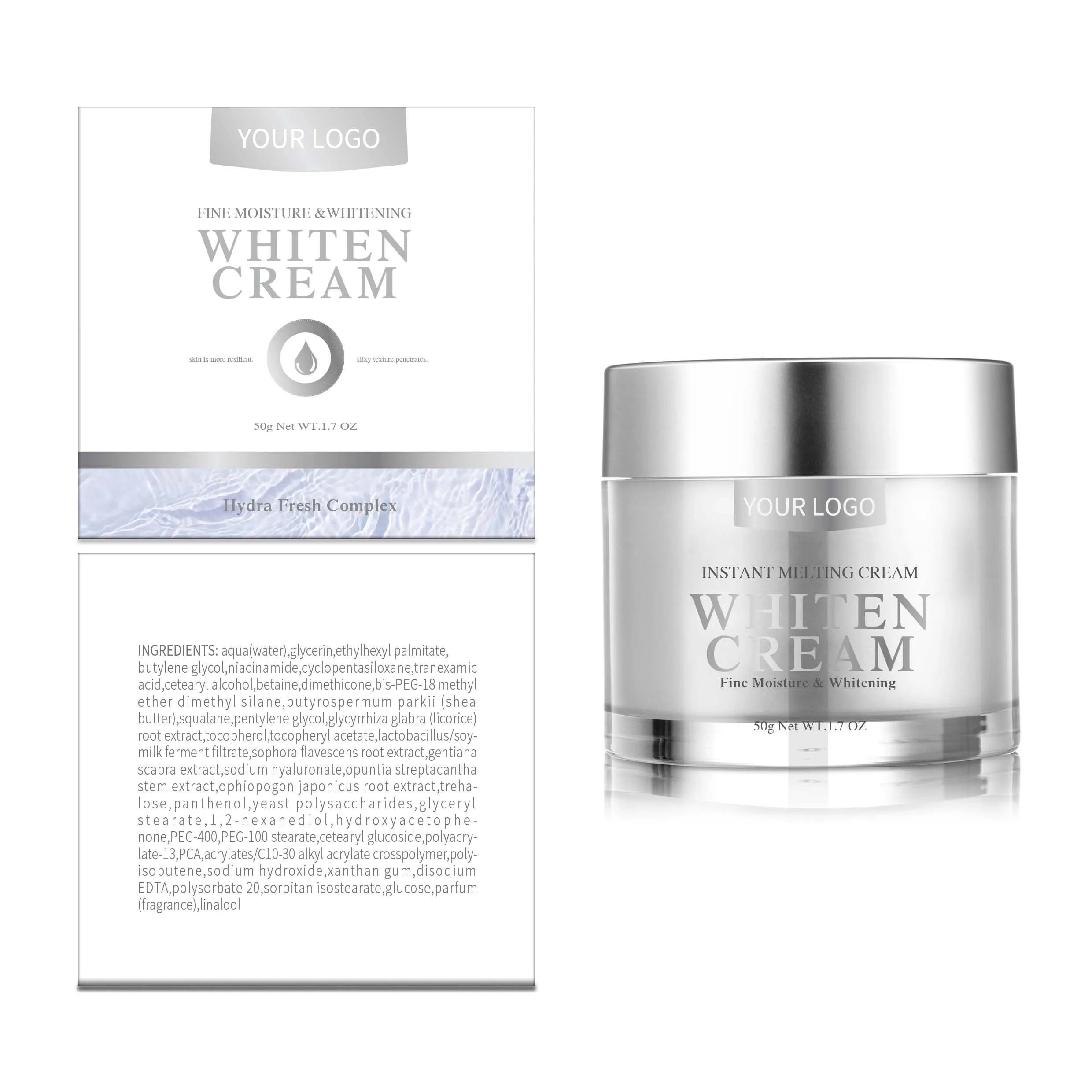 Небольшой минимальный заказ, Корейский Роскошный молочный отбеливающий Осветляющий крем для лица, мгновенный крем для черных женщин