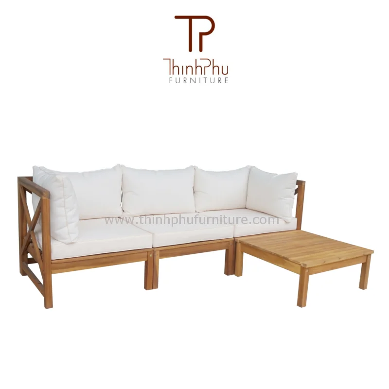 Набор угловых диванов из дерева акации, мебель для улицы