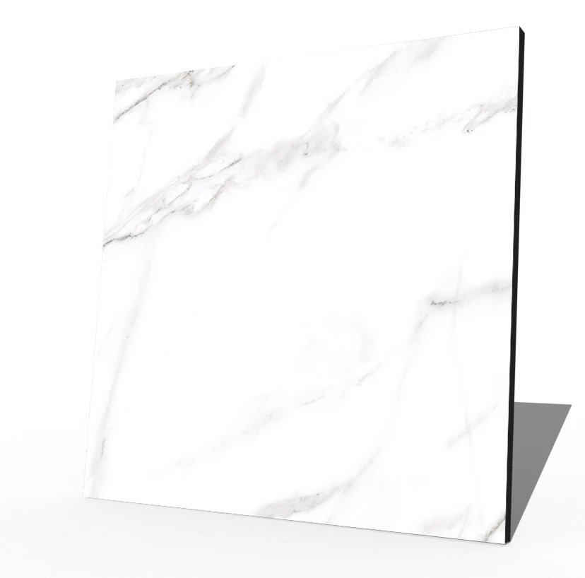 Carrara white marble vitrified micro crystal porcelain tiles