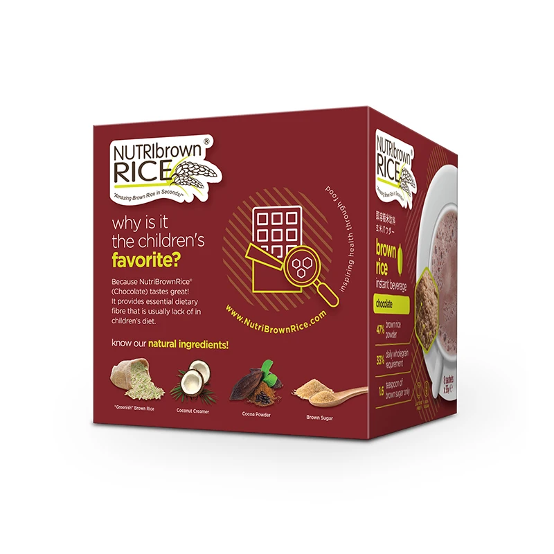 
NutriBrownRice Chocolate Brown Rice Instant Beverage Meal Replacement For Kids Energy And Concentration 