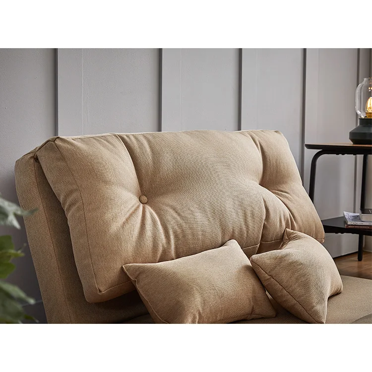 Korean Style Folding Single double Lazy Seating Chair Adjustable Recliner Fabric Canape Sofa Cum Bed for Kids Room Flip