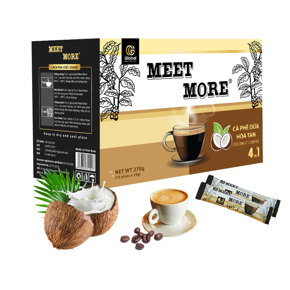  Вьетнамский мгновенный кофе кокосовое молоко растворимый