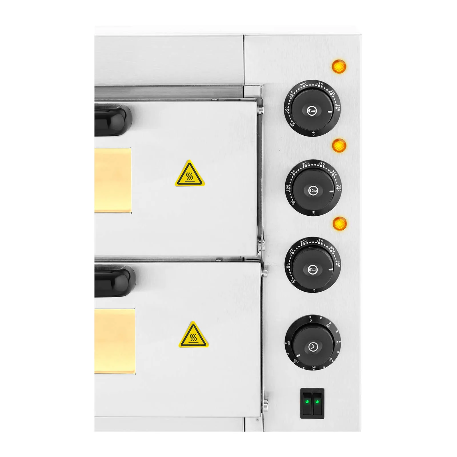 Baked Pizza Maker Counter Top Electric Pizza Oven Commercial Double Layers Stainless Steel for Outdoor Indoor Glass Forno Single