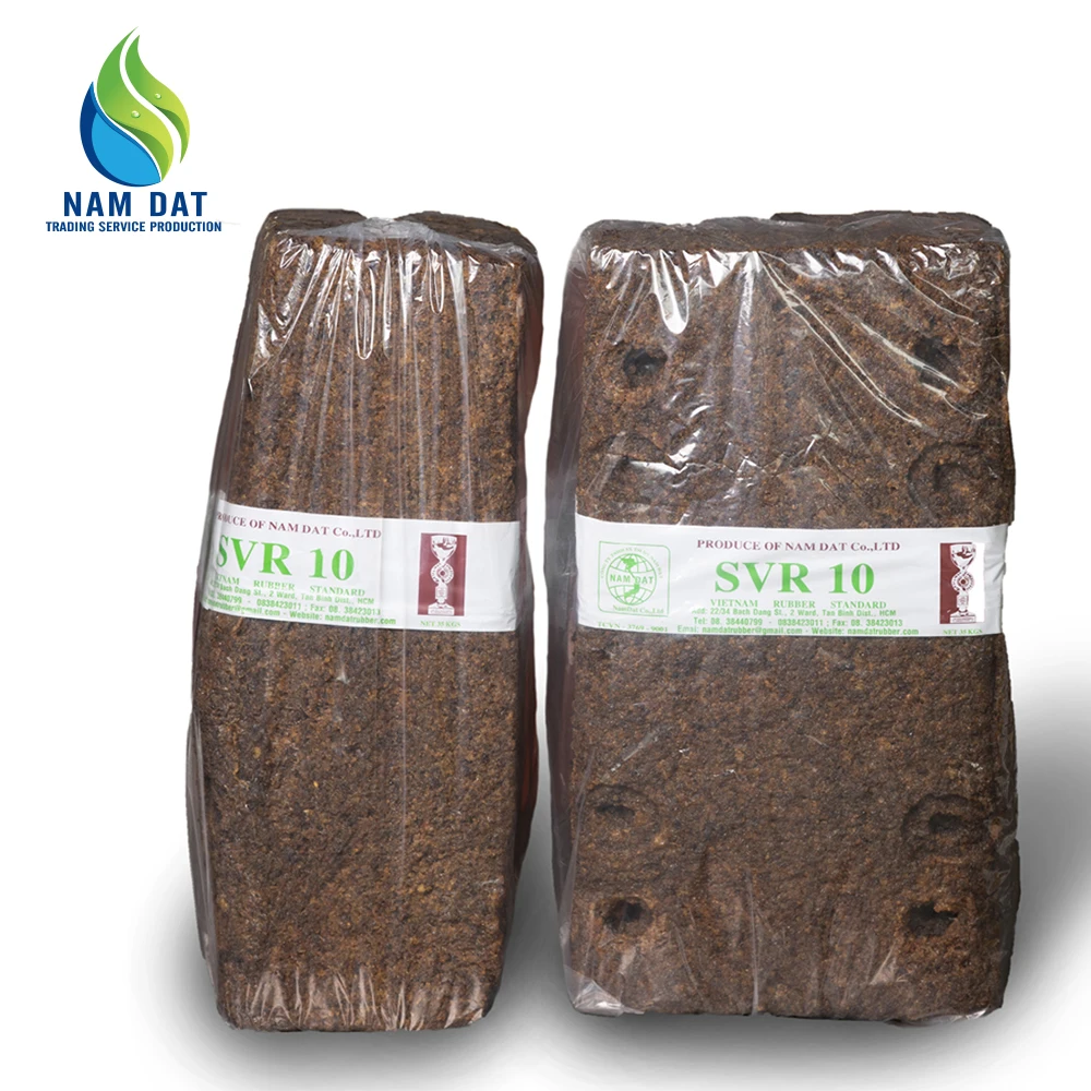 Vietnam Producer Nam Dat Brand New Condition Brown Color Natural Rubber Raw Flexible Material SVR 10 (TSR 10) With Multi Usage