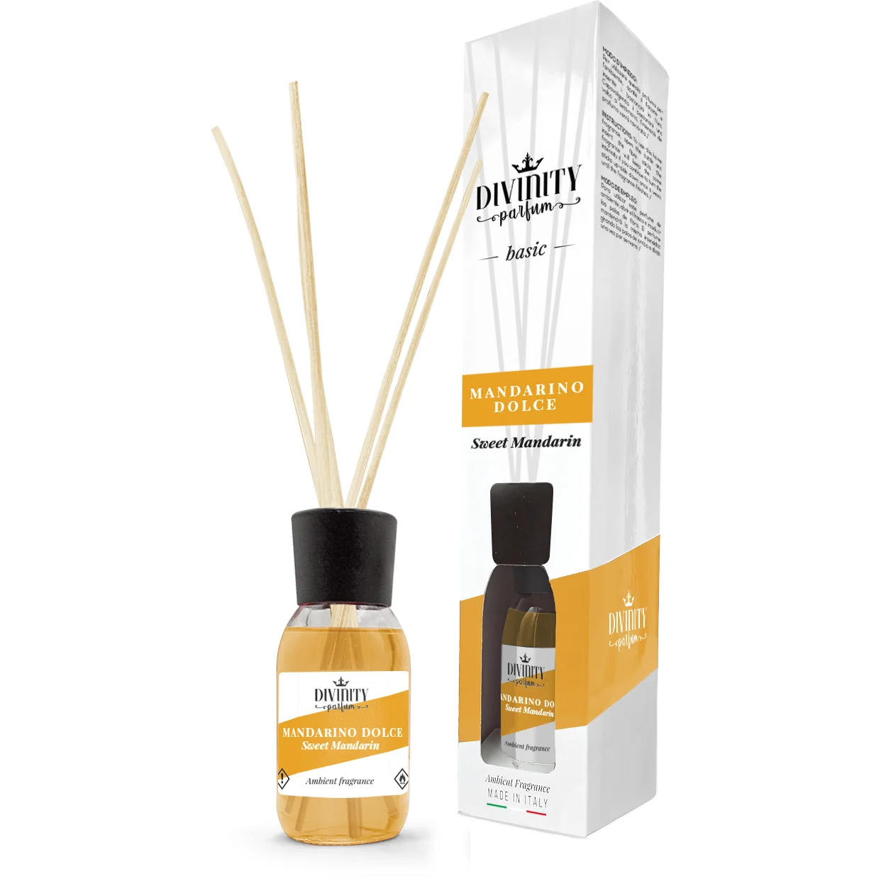 Home fragrance sweet mandarin top Italian basic line scents 125ml for wholesale reed diffuser