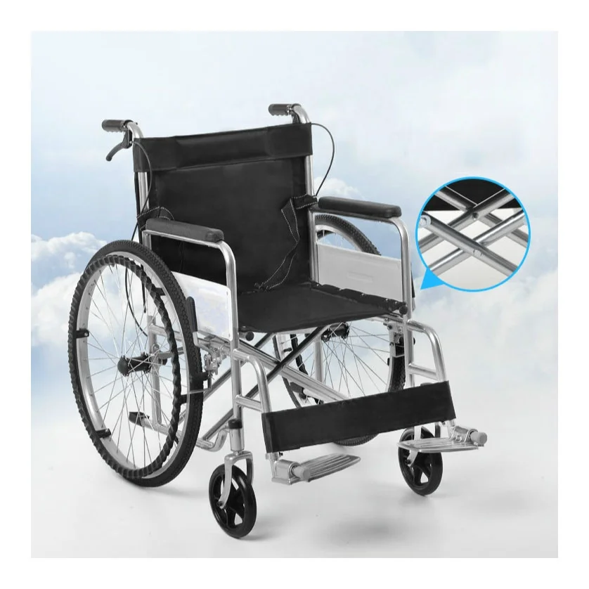 Supplier price steel aluminum hospital home used manual portable folding Wheelchair