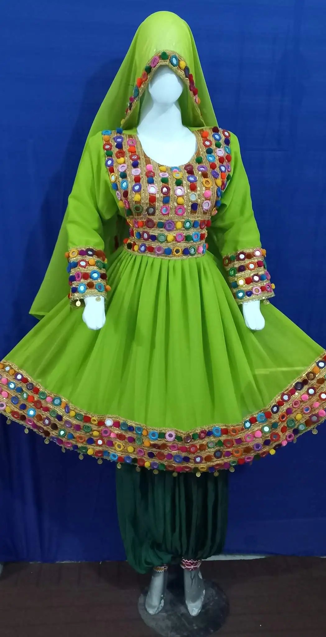 New Designs 2022 2023 Afghani Kuchi Dresses For Eid quality solid color Embroidery long sleeve Afghan women dress