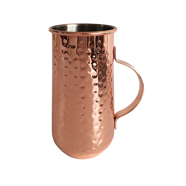 Hot Sell Moscow mule cups hammer copper-plated stainless steel moscow mule mug