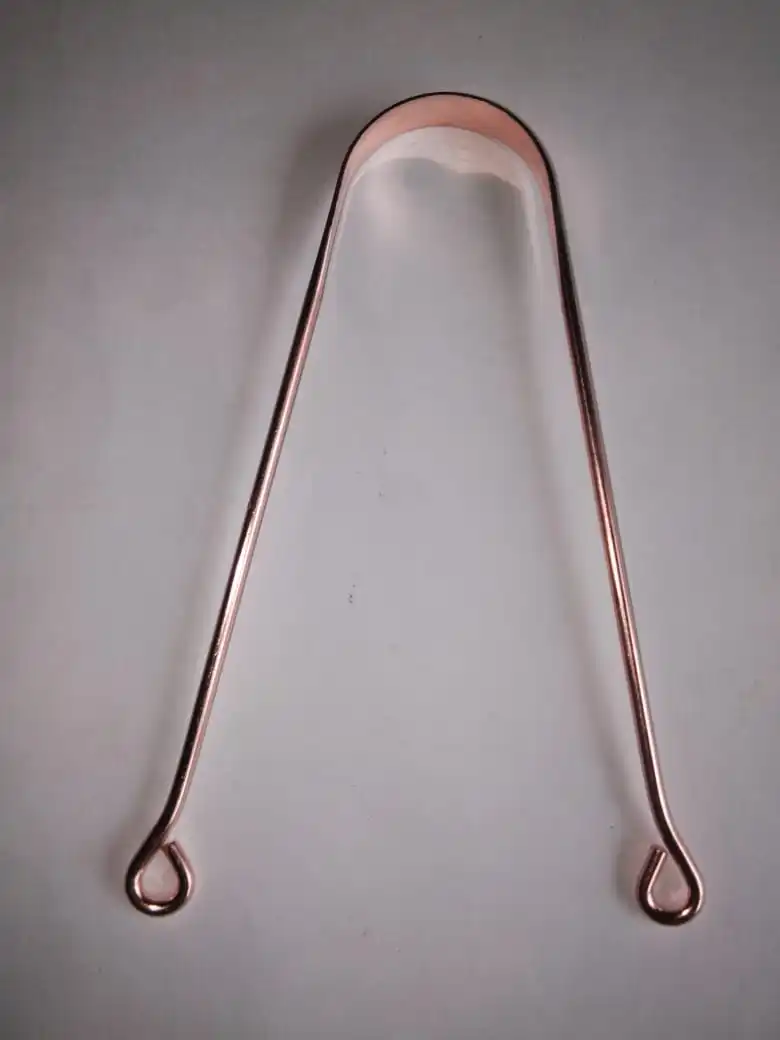 
New Clean Up The Mouth Oral Tongue Cleaner Brush Oral Hygiene Care Tools Copper Tongue Scraper For Adult 