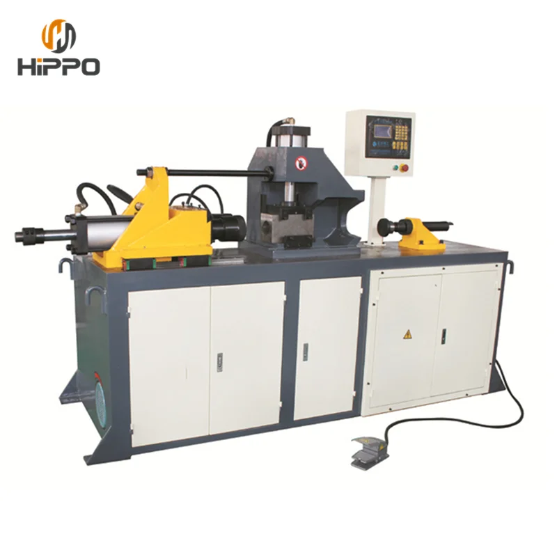China hydraulic auto loading tube end former machine for punching and end forming tube pipe ends