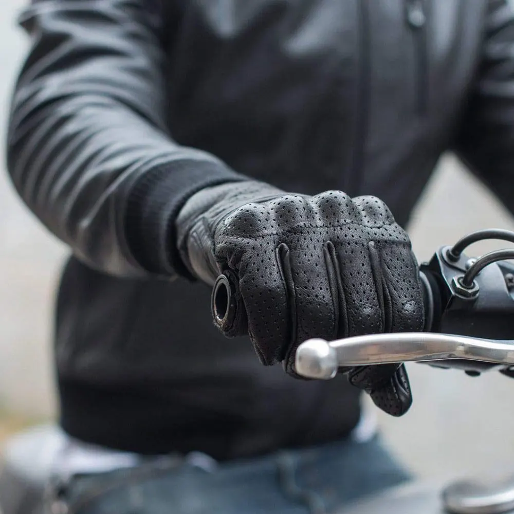 Motorbike gloves  New Touch Screen Gloves Motorcycle MX ATV Cycling Motorbike Racing Riding Genuine Leather gloves