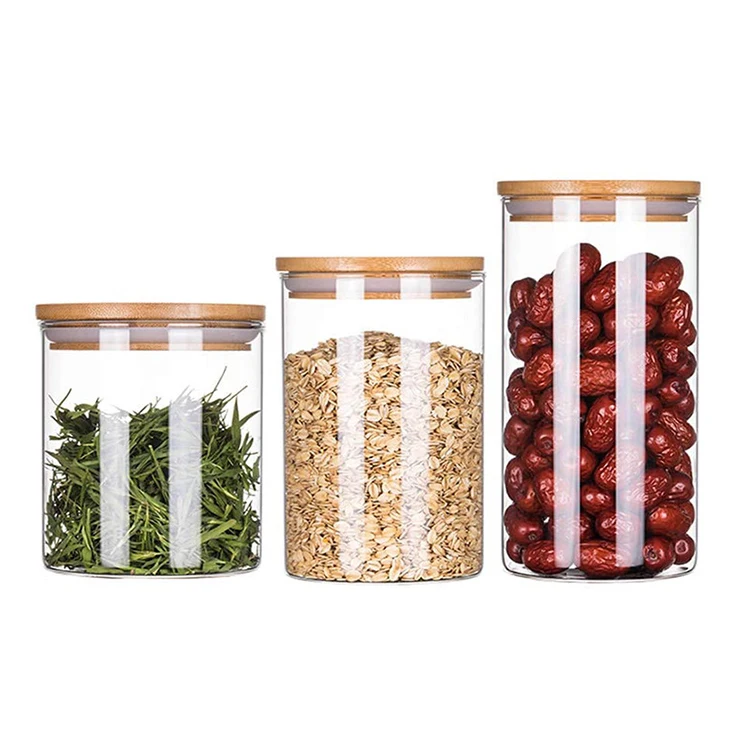 Eco-friendly High Quality Airtight Clear Bottle Cover Storage Bamboo Lids For Food Coffee Glass Spice Jar Bamboo Lid