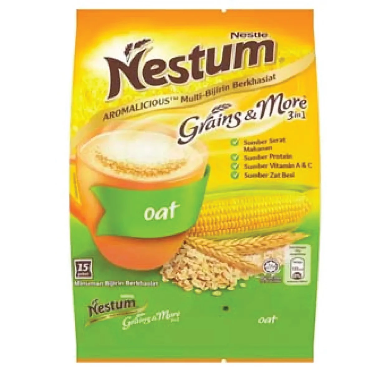 Nes-tle Nestum Grains More 3 in 1 Oat Breakfast