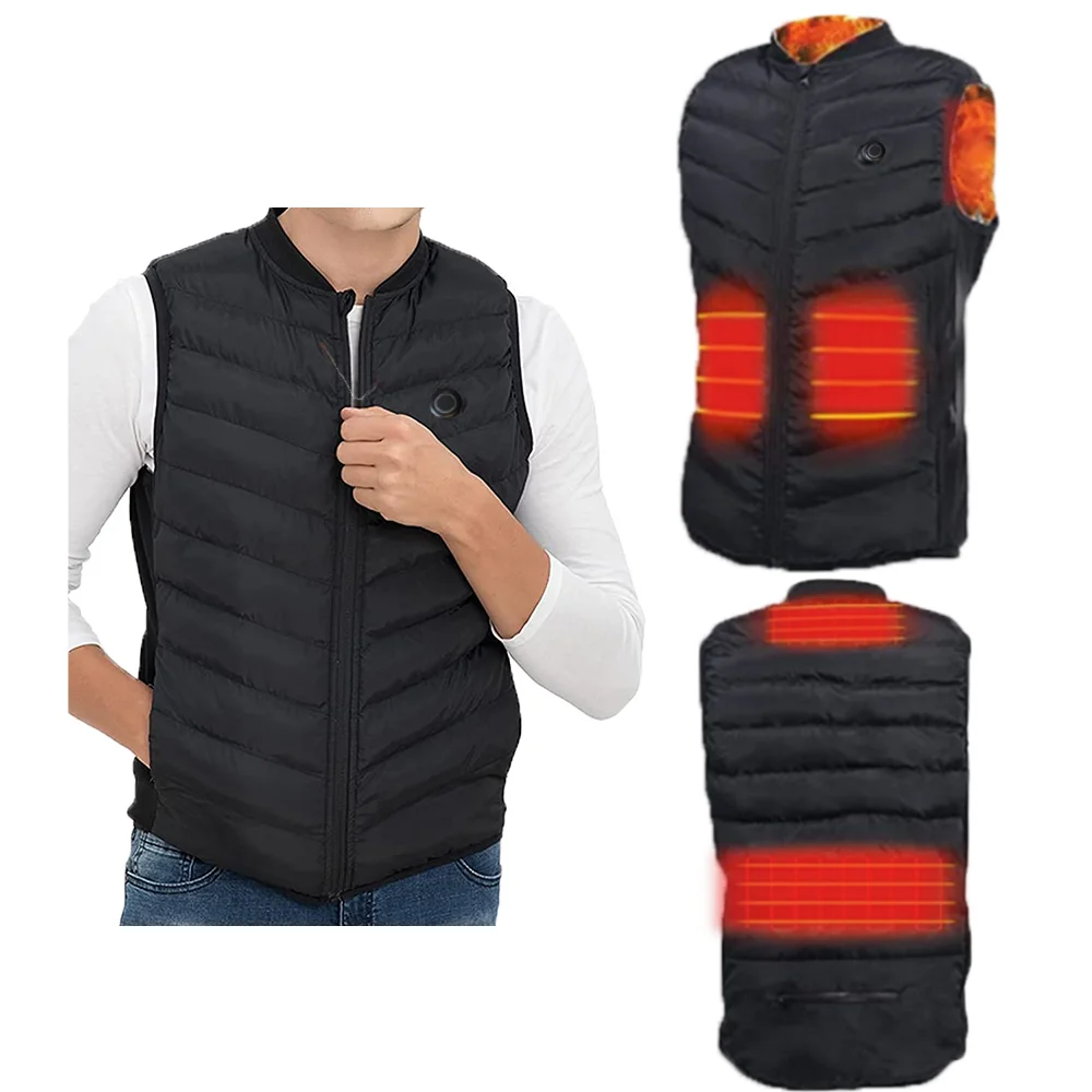 Custom Unisex Usb Rechargeable Smart Electric Heated Vest Gilet With Hooded For Winter Outdoor