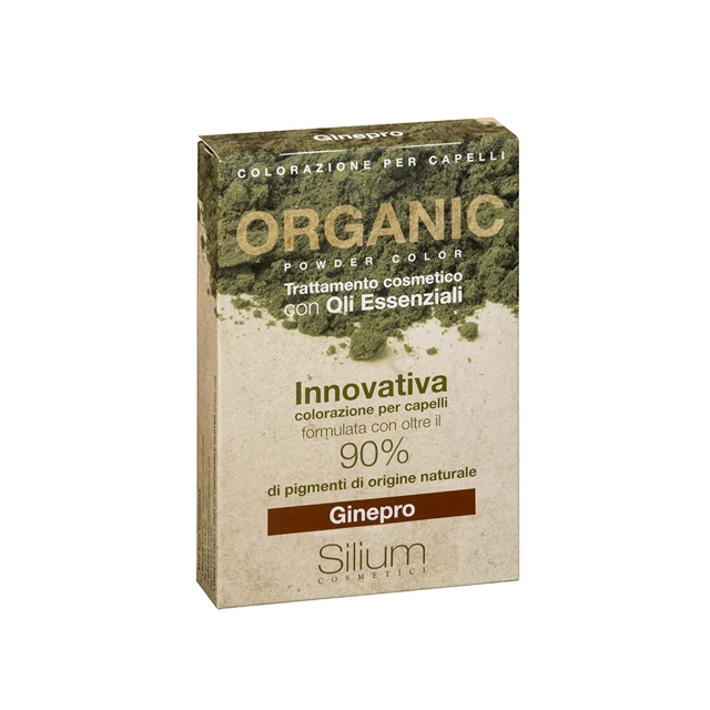 Made in Italy delicate and nourishing juniper powder direct organic hair color dye kit