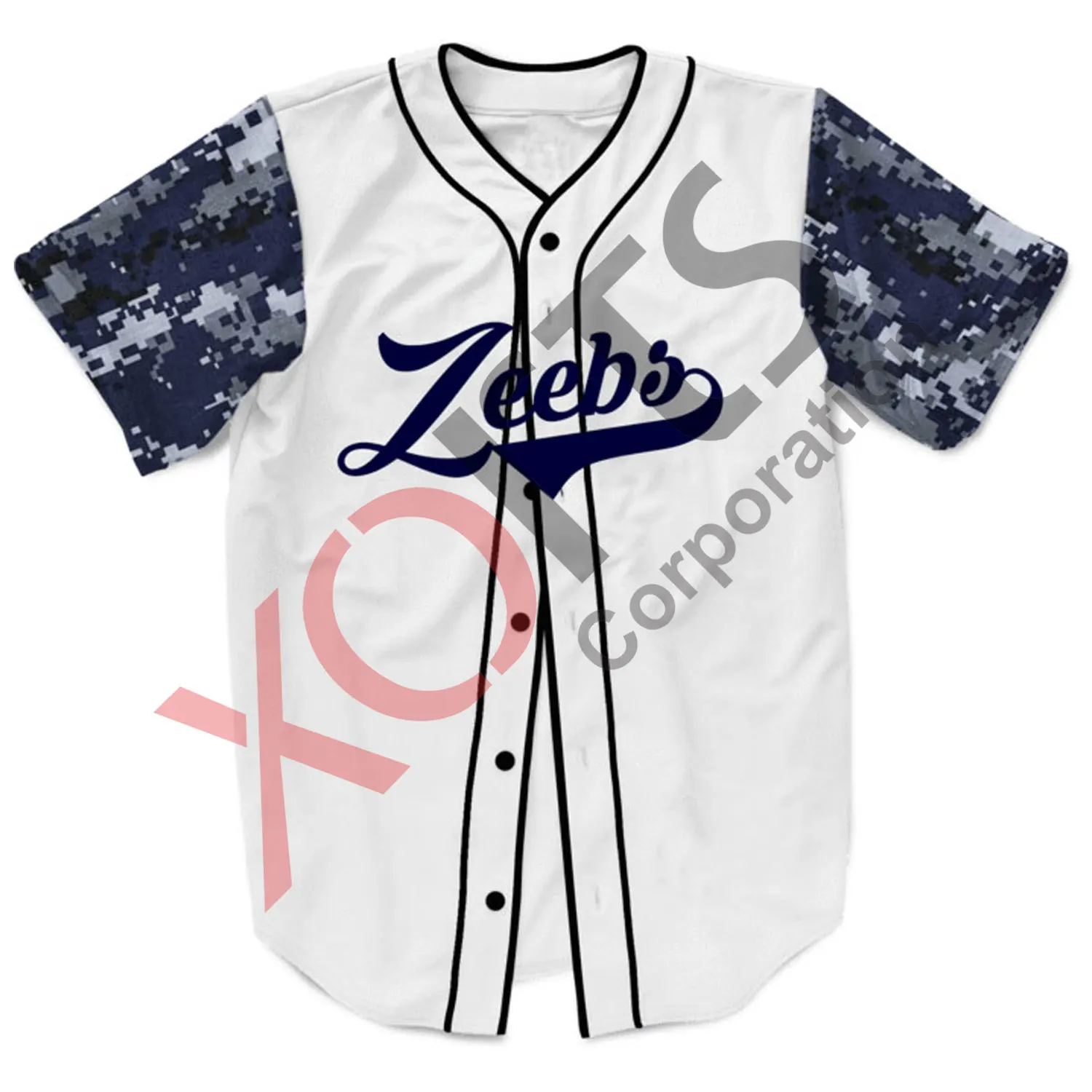 Youth Baseball Uniform Jersey Navy Blue Color Custom Sublimation Printing Name Number Logo