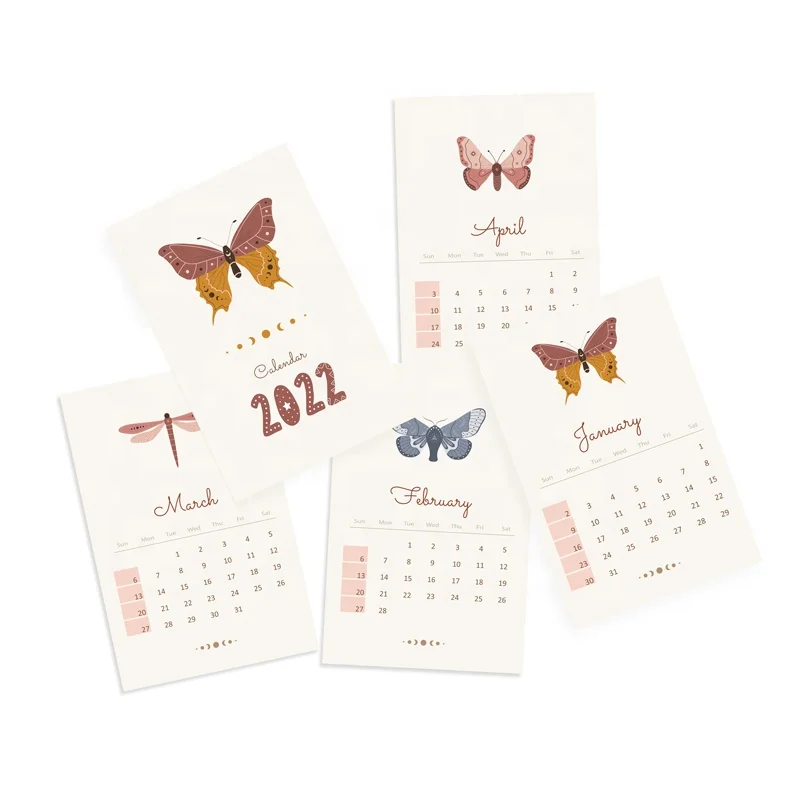 High quality Printing service New Arrivals 2022 Table Card Small Desktop Calendar