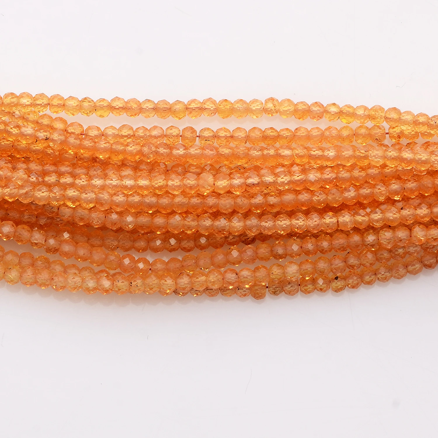 
Best Quality AAA Natural Gemstone No Dye No Chemical 0.25mm hole Orange Mandarin Garnet Gemstone Beads, Size 1 to 4 mm 